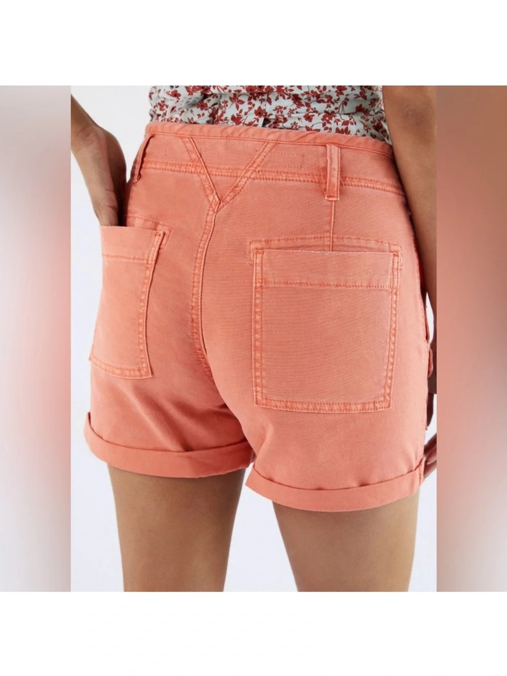 Anthropologie Pilcro Wanderer Shorts 5-Button Cargo High Waist Denim size 27